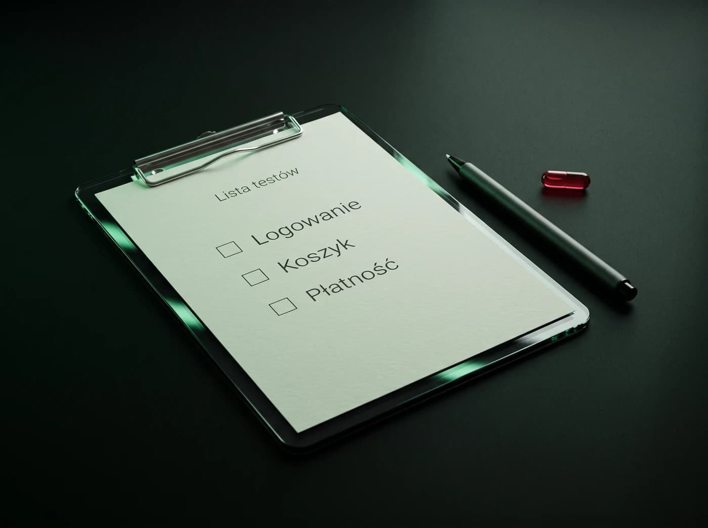 Ilustracja tematu lekcji: twoja lista testów
